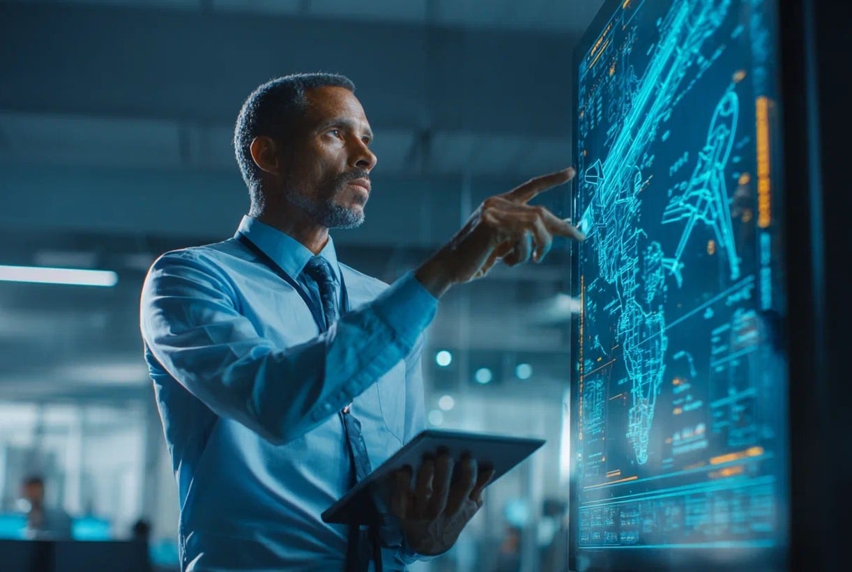 Профессор Менсу Ким демонстрирует новое полупроводниковое устройство