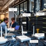 Схема сети офиса с выделенным сервером и ip-телефонией